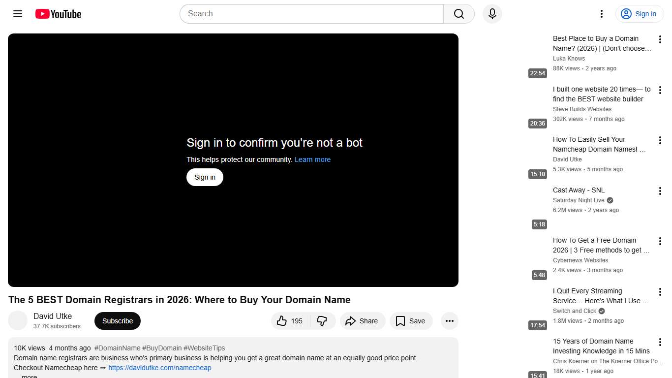 The 5 BEST Domain Registrars in 2026: Where to Buy Your Domain Name - YouTube